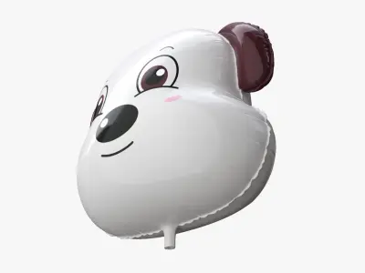 Foil decoration balloon 02 Dog 3D model