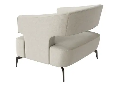 Holly Hunt Minerva lounge Chair grey model 3D model