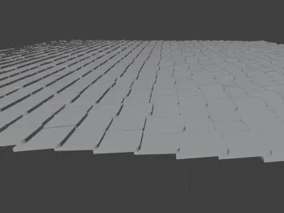 Roof Tiles - Asphalt Shingles with Moss Free 3D model