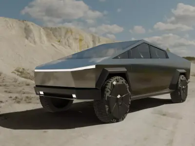 Tesla CYBERTRUCK 3D model 5