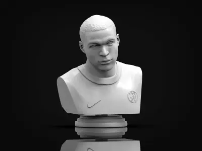 Kylian Mbappe 3D Printable Bust 3D print model