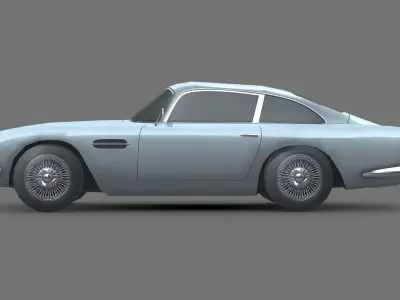 Aston Martin DB5 Classic Low-poly 3D model