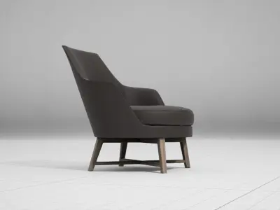 Flexform Guscio Chair UE4 Low-poly 3D model