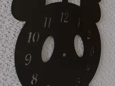 old shape wall clock 3D print model