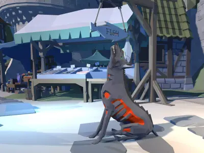 Zombie Dog 3D FBX Model Free Free low-poly 3D model