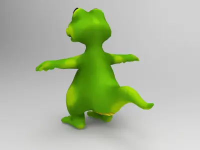 Crocodile Cartoon Low-poly 3D model
