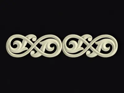 Central decor ornament for furniture 3D model 297