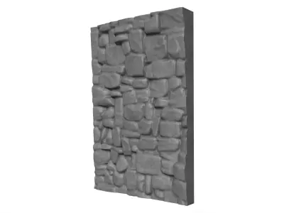 Aged Gneiss Wall Structural Asset 3D model