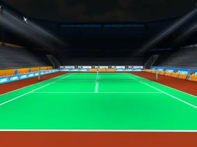 Tennise stadium Low-poly 3D model