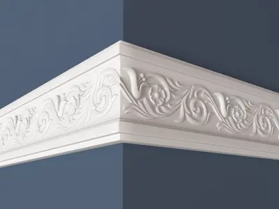 Frieze decorative crown moulding 3D model