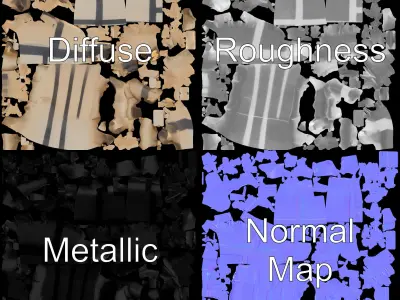 Cozy Checkered Blanket Model Pack for D Rendering Low-poly 3D model