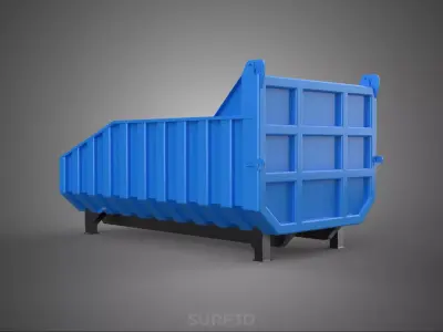 DUMP BED BODY BOX CONTAINER BIN CARGO TRUCK VEHICLE PICK UP CAR 3D model