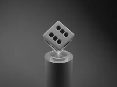 Board Dice Low-poly 3D model