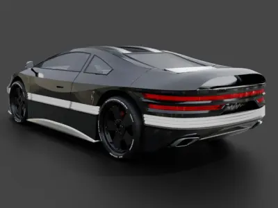 Futuristic concept car 3D model
