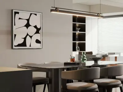 Modern Luxury Dining Room 031 3D model