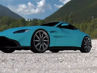 Aston Martin Vantage 3D model by PIXELCRAZE