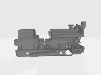 Old diesel generator HO Scale 3D Printable 3D print model