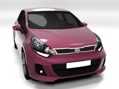 KIA RIO 5DOOR 2012 LOWPOLY Low-poly 3D model