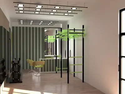 pilates room and pilate clasess 3D model