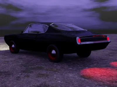 plymouth barracuda 1968 Low-poly 3D model