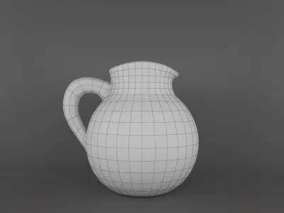 pitcher 3d model orange vase 3D model