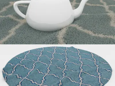 Round Rug Set 121 3D model