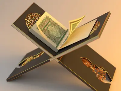 Quran Book Animation 3D model