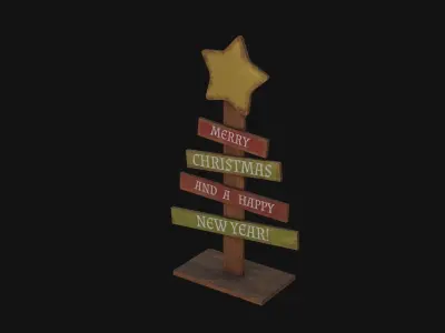 Christmas Tree Decoration Low-poly 3D model