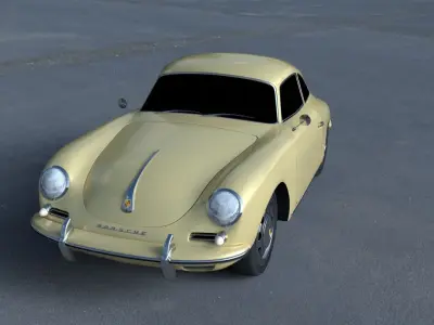 Porsche 356 Coupe HDRI 3D model