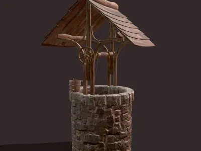 Medieval Style Well  Free low-poly 3D model
