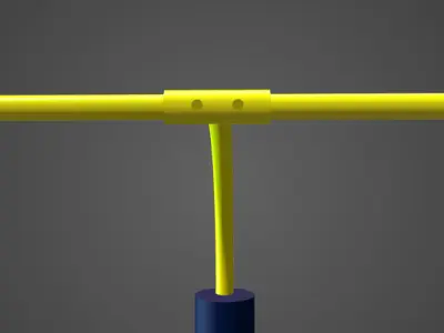 Football Field Goal 3D model