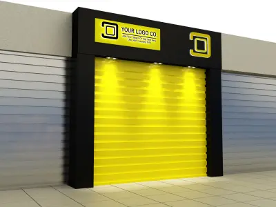 Car service entrance logo sign a607B 3D model