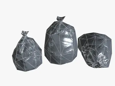 Garbage Bags Low-poly 3D model