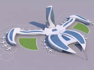 0047 - Airport Building 3D model