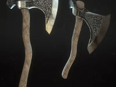 Viking Axe Low-poly 3D model