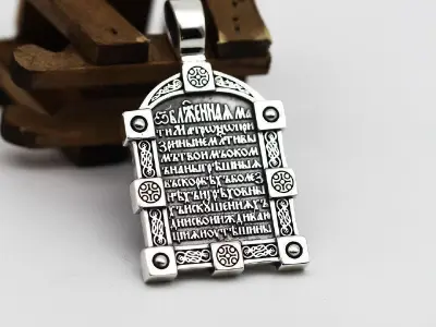 ORTHODOX PENDANT WITH PRAYER MATRONA OF MOSCOW 3D print model