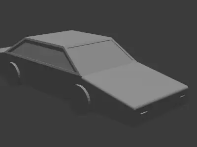 Extremely simple car model 3D model
