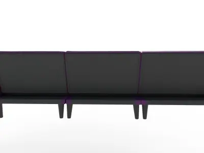 Velvet sofa Low-poly 3D model