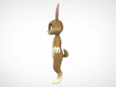 Wild Hare Low-poly 3D model