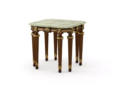 Green onyx side table by Modenese 3D model