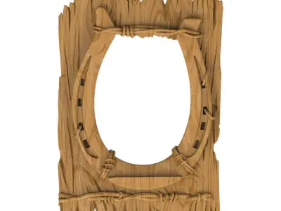 Carved picture frame STL 3D model 107