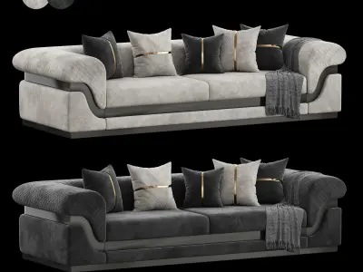 Tudora Art Deco Sofa by Evgor Luxury 3D model
