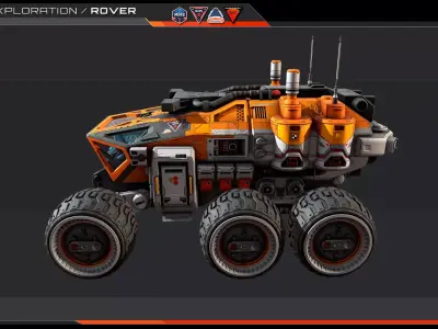 Mars Rover Low-poly 3D model Low-poly