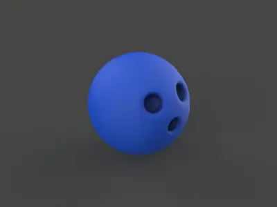 Cartoon Ball Bowling  Low-poly 3D model