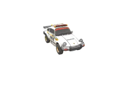 German off-brand luxury racing car bundle Low-poly 3D model