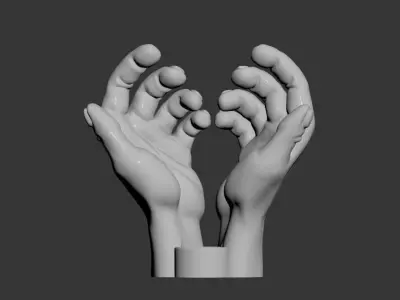 Hands Candle Holder 3D print model