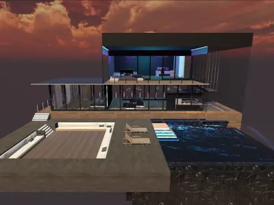 Glass house Free 3D model