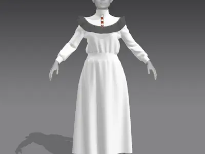 Female Old Suit Rigged Metahuman 3D model