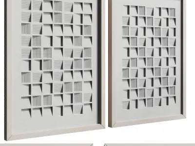 Tim Van Eenennaam Art Frame Low-poly 3D model