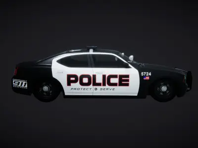 Car Police 02 3D model